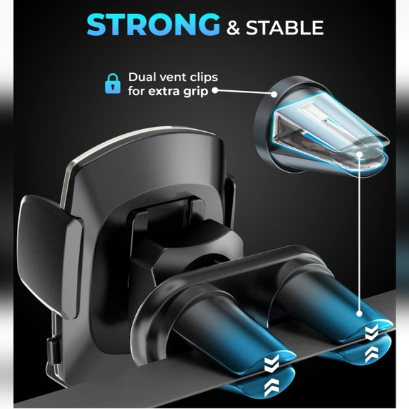 Bestrix Air Vent Phone Holder for Car – 360 Rotation, One-Hand Operation - Picture 2 of 10